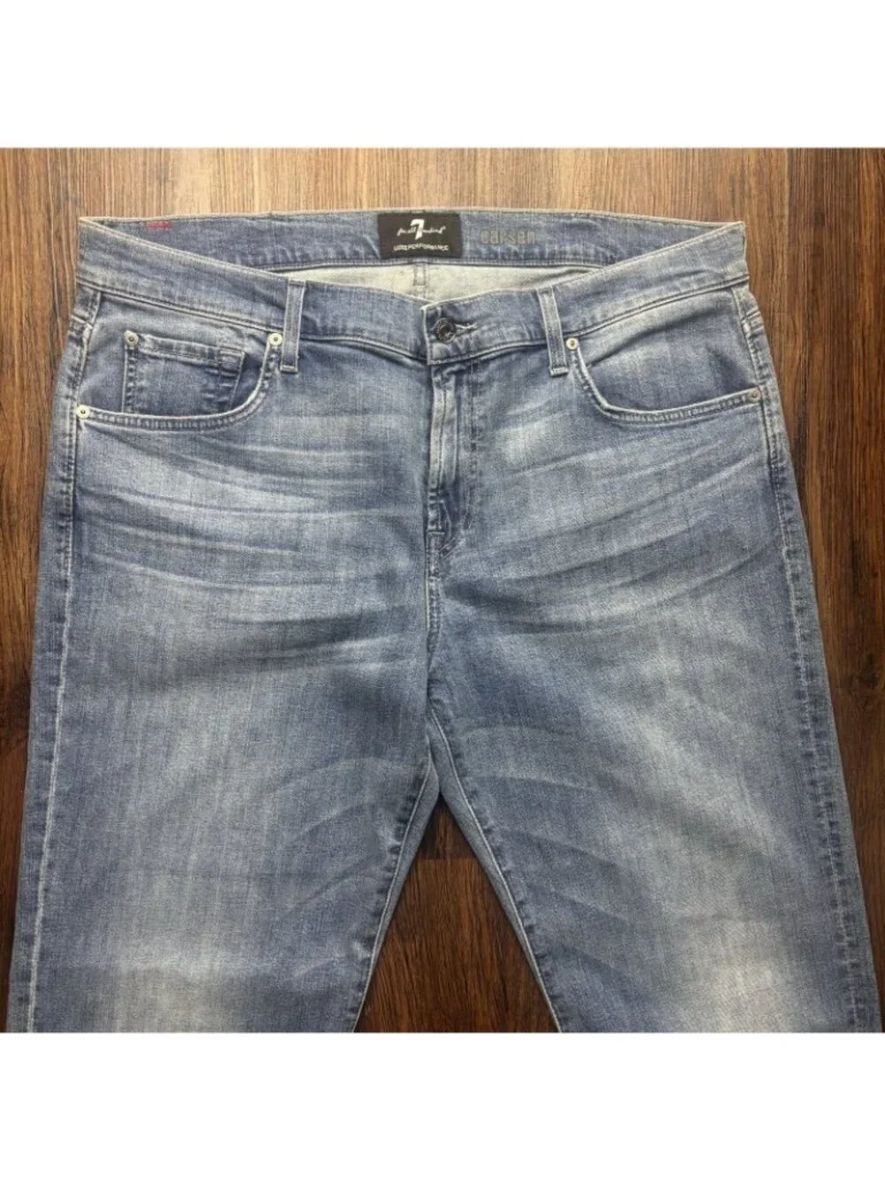 7 For All Mankind Carsen Luxe Performance Jeans Light Wash Men’s Size 38